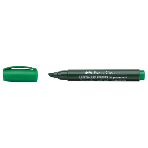 Marker Permanent Varf Tesit Multimark Winner 54 Faber-Castell verde