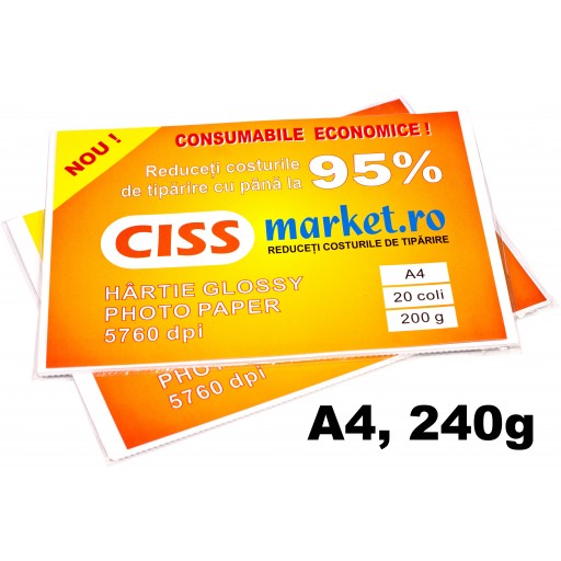 hartie photo glossy cissmarket A4 240g