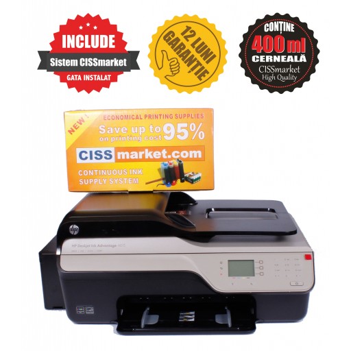 HP DeskJet Ink Advantage 4615 cu CISS frontal badge