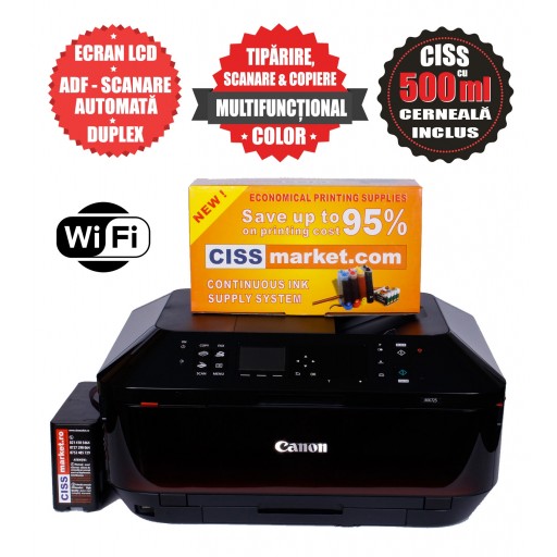 Canon Pixma MX725 CISS, ADF, Duplex, Fax, WiFi label