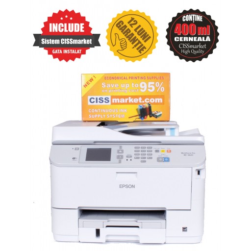 Epson WorkForce Pro WF-5620 DWF cu cartuse refilabile badge