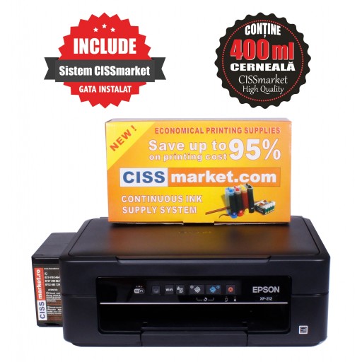 Epson Expression Home XP-245 cu sistem CISS sublimare | CISSmarket badges