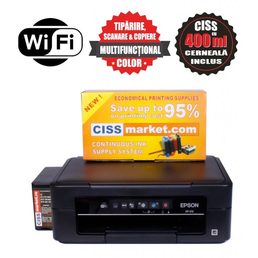 Epson Expression Home XP-255 CISS, WiFi labels