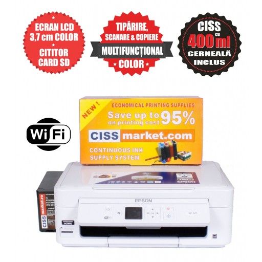 Epson Expression Home XP-345 CISS, LCD, WiFi labels