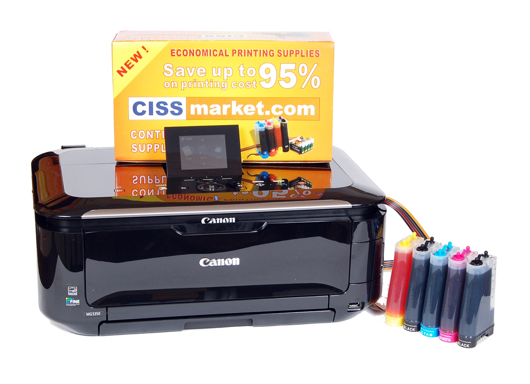 Multifunctional Resigilat Canon Pixma MG5350 cu sistem CISS CISSMarket