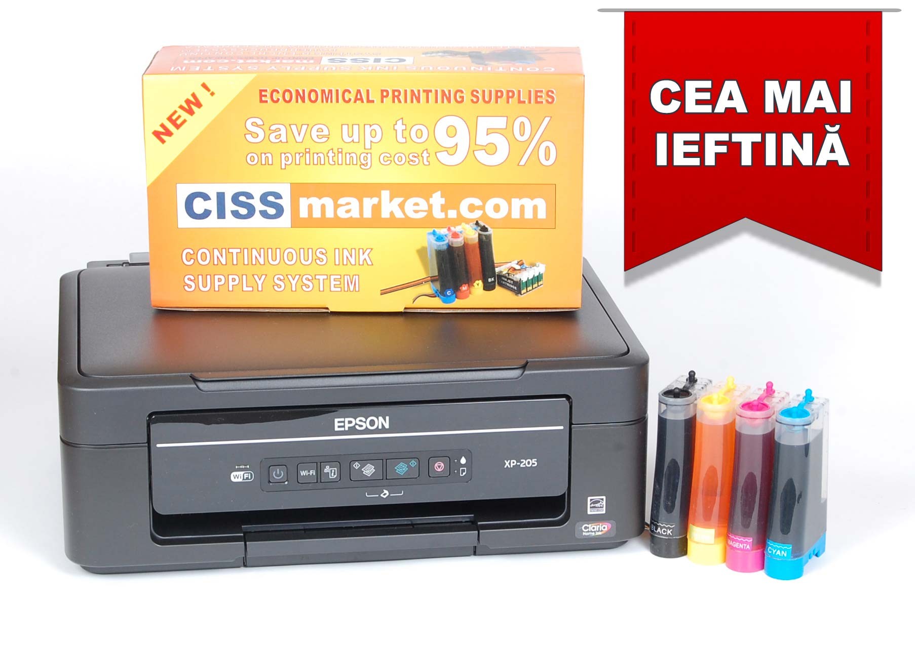 Up to date and functioning. Epson Expression Home XP-215 cu CISS | CISSmarket.ro